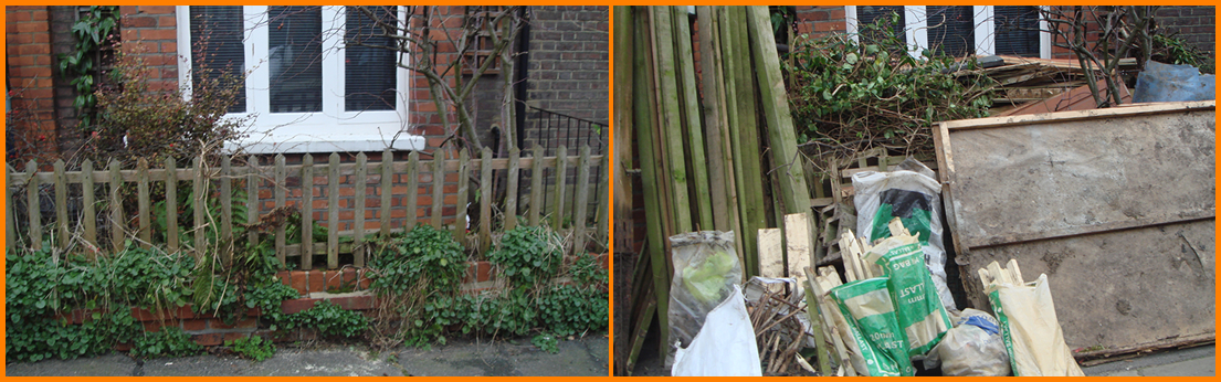 Garden Clearance - Before and After Shot